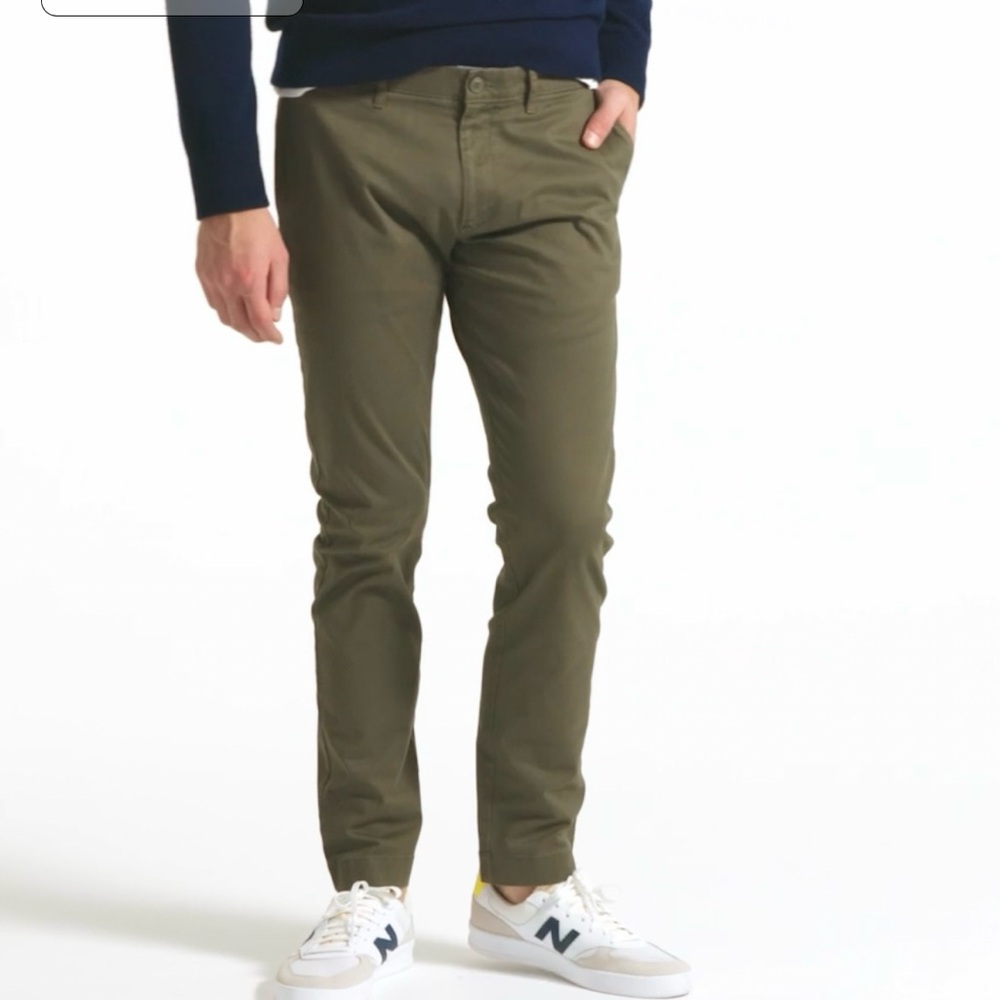 J Crew Stretch 484 Slim Twill Chinos / Khakis Men’s 32 / 32 Catskill Green